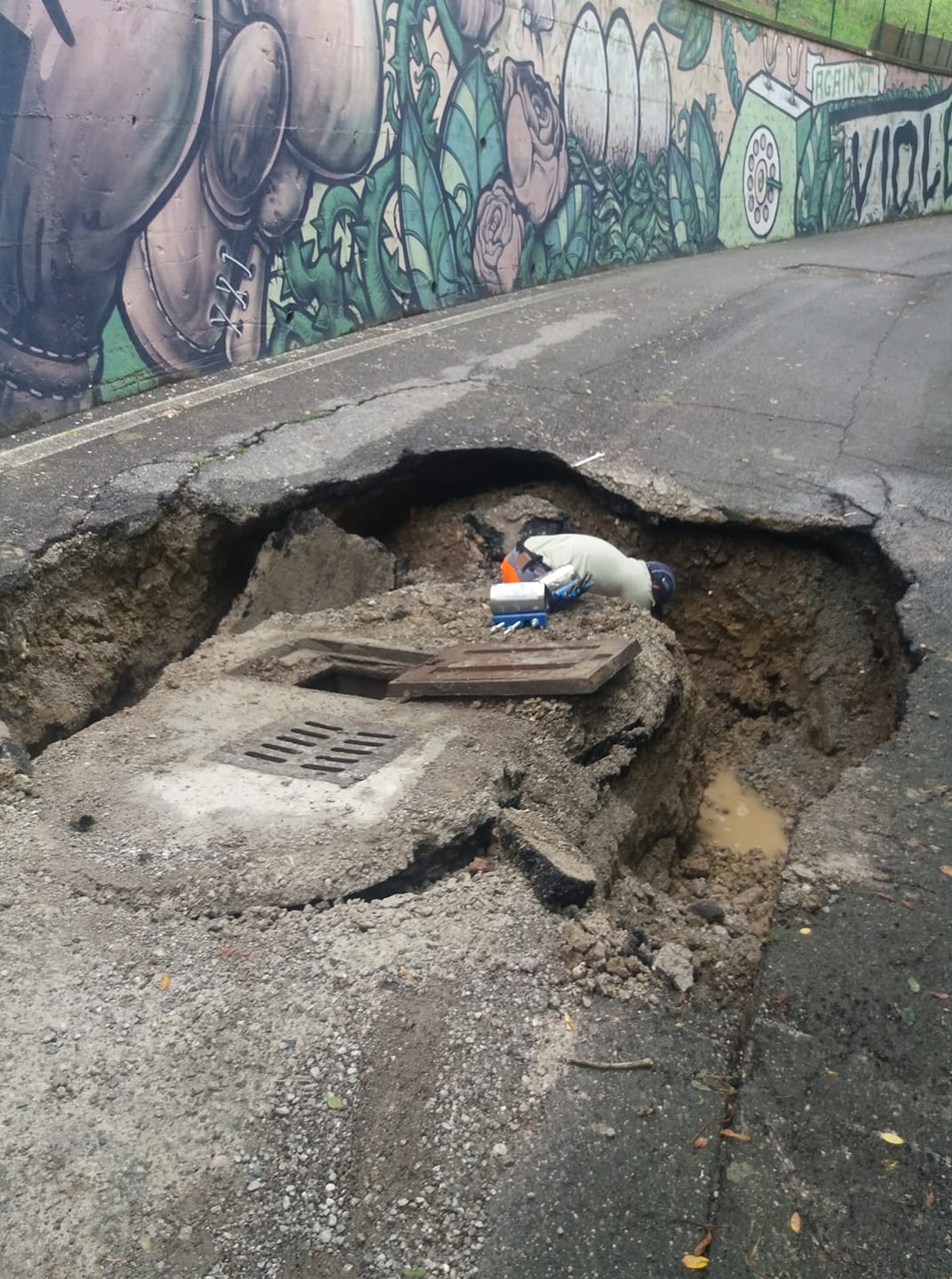 A Ono San Pietro chiusa la ciclabile e la strada in località San Pietro