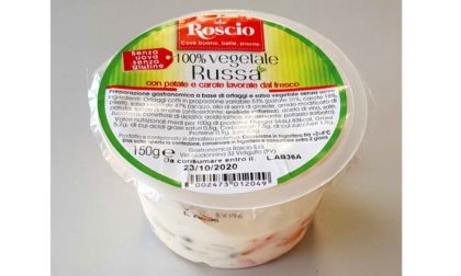 Presenza di uovo non dichiarato nella insalata russa “100% vegetale”