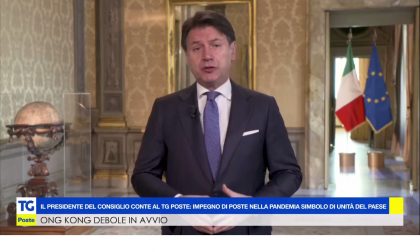 Videomessaggio di Conte ai dipendenti di Poste Italiane per il loro impegno