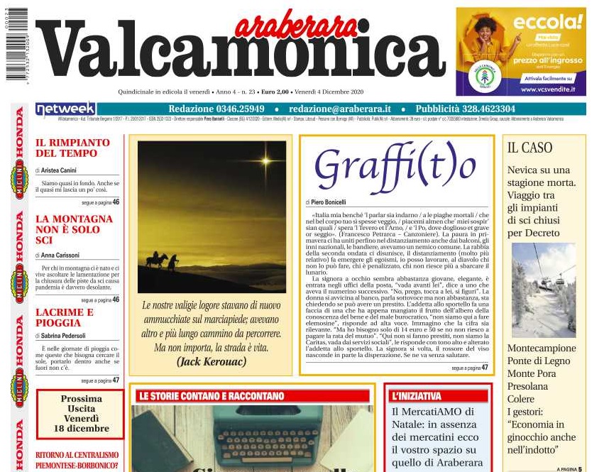 Prima pagina – 4 dicembre