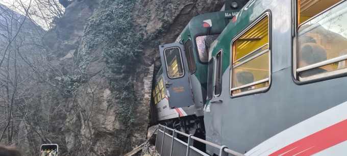 Cedegolo, rimossa la seconda motrice del treno deragliato il 1° dicembre