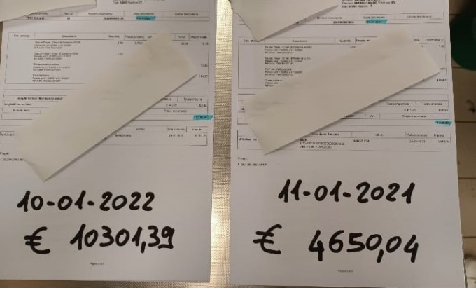 La mega bolletta di Mario Bonadei: da 4.650 euro a 10.301 euro!