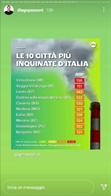 IL CASO – Esine nella top 10 delle città più inquinate d’Italia