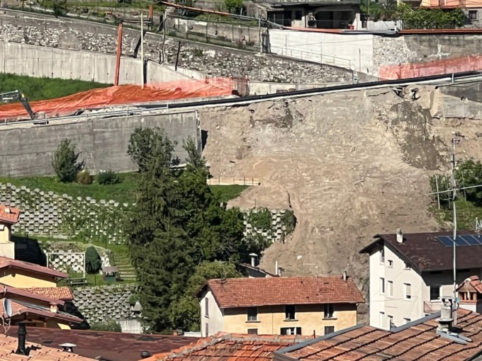 ANGOLO TERME – Si lavora sulla frana: “In arrivo 800mila da Regione per rifare la strada. Gli sfollati torneranno presto a casa”