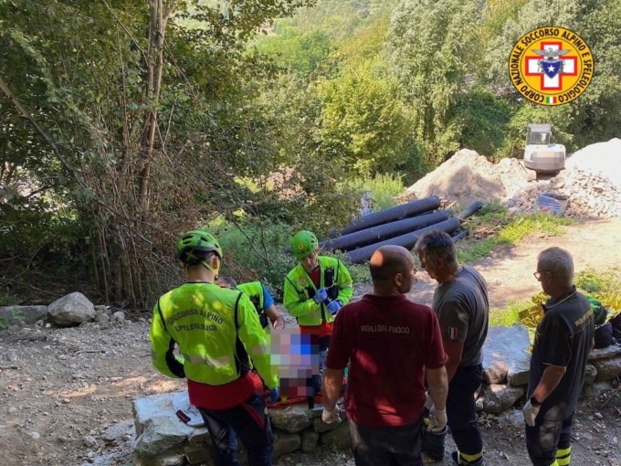 Soccorso un ciclista 18enne a Ceto