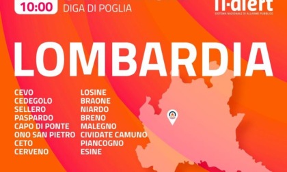 Rischio collasso di grandi dighe: alle 10 il test del sistema IT Alert in 16 Comuni della Valle