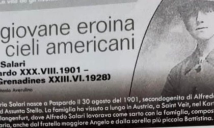 Maria Salari, nata a Paspardo nel 1901, emigrata negli Stati Uniti, la prima donna a prendere il brevetto di pilotaggio nella East Coast