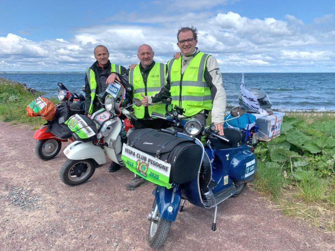 Enrico, Mario e Oscar da Pisogne a Capo Nord in Vespa